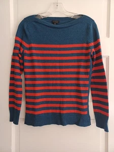 Talbots blau gestreifter Merinowolle Pullover M leicht weich adrett klassisch - Bild 1 von 7