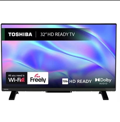 Toshiba 32" Smart HD Ready HDR LED TV Freeview Play WiFi HDMI USB - Image 1 of 4
