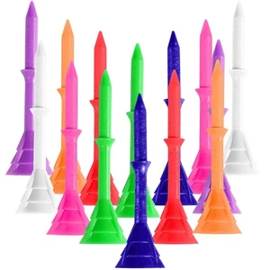 Golf Tees Plastic 3 1/4 inch Upgrade Unbreakable Bulk 30 Pack Reduce Friction... - Foto 1 di 7