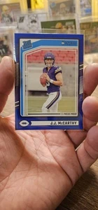 2024 Panini Donruss - Rated Rookie J.J. McCarthy #303 Blue Press Proof (RC) - Picture 1 of 1