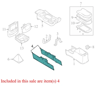 2003-2004 Hyundai Santa Fe Driver Left Console Panel Used 8462426100 OEM - Image 1 of 4