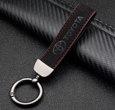 MAZDA Premium Luxury Suede Toyota Yaris Auris Corolla Camry Keyring Chain Black Red