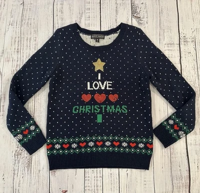 Suéter de Navidad para mujer casi famoso talla M lindo feo fiesta festivo Foto 1 de 4