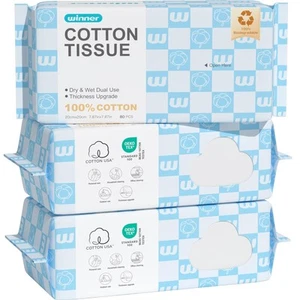Soft Face Towels, Upgraded Thicker 100% USA Cotton Dry Wipes, Unscented and G... - Picture 1 of 8