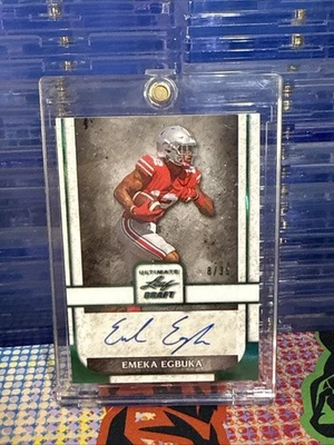 2022 Leaf Ultimate Draft Emeka Egbuka RC #BAEE1 OSU Buckeyes /35 SP Hot!! ROY - Image 1 of 3