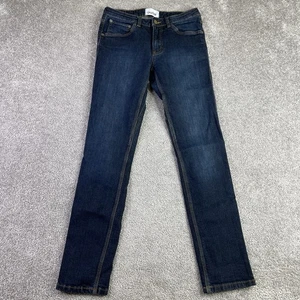 DU/ER Jeans Women’s 26X29 Blue Slim Straight Low Rise Dark Denim Stretch  - Picture 1 of 13