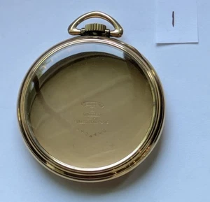 New Vintage Open Faced Keystone Pocket Watch Case 10K Rolled Gold Plate - Picture 1 of 6