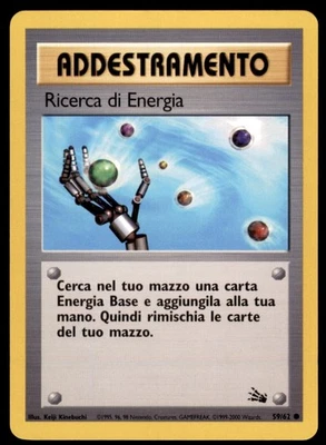1999 Pokemon Fossil Unlimited Energy Search Italian #59 Vintage - Image 1 of 2