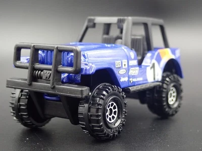 1976- 1986 Jeep Wrangler Cj7 4x4 Blue 1:64 Scale Diorama Diecast Modello Auto - Immagine 1 di 4