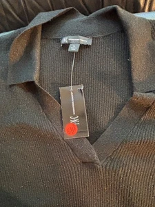 Polo INC International concept nera V $50 nuova con etichetta studio vendita guardaroba - Foto 1 di 4