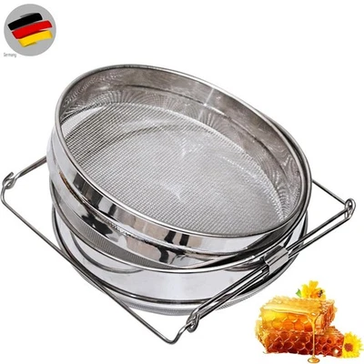 Honigsieb mit Doppelsieb,Edelstahl-Maschensieb,Honigschleuder für sauberen Honig - Bild 1 von 4