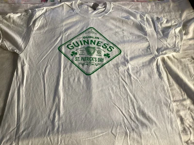 Camiseta Guinness XL Nueva Dublín Día de San Patricio 1759 Blanca Con Logo Verde Foto 1 de 4