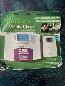 Hunter 44668 Indigo Comfort Saver 7-Day Room Control Thermostat Factory Sealed  - Picture 1 of 6