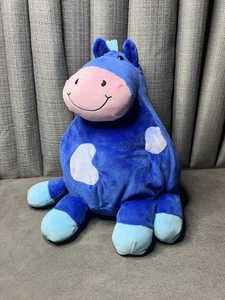 Animal Alley Pony Chubby Horse Plush 13 Inch Stuffed Animal Toy Blue - Picture 1 of 9