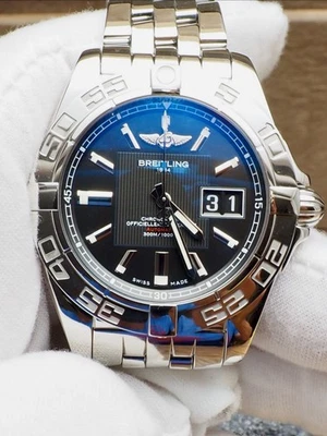 Brazalete Breitling Galactic 41 Negro Grand Date 95% Nuevo en Caja Juego Completo EE. UU. AD A49350L2 Foto 1 de 4