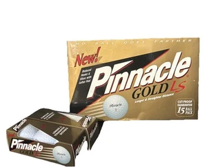 PINNACLE GOLD GOLF BALLS CUT PROOF LITHIUM SURLYN NIB New 21 Count - Picture 1 of 3