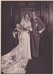 Sibylla von Sachsen-Coburg + Gustav Adolf Erbprinz von Schweden- orig. signiert - Bild 1 von 1