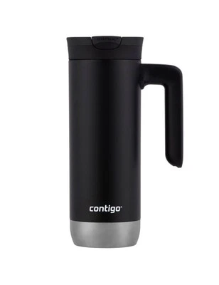 Contigo 20oz Snapseal Insulated Stainless Steel Travel Mug with Handle Licorice