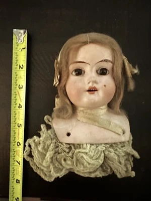 Antigua cabeza de muñeca bisque alemana marcada en la parte posterior Alemania Mabel S/O Foto 1 de 4