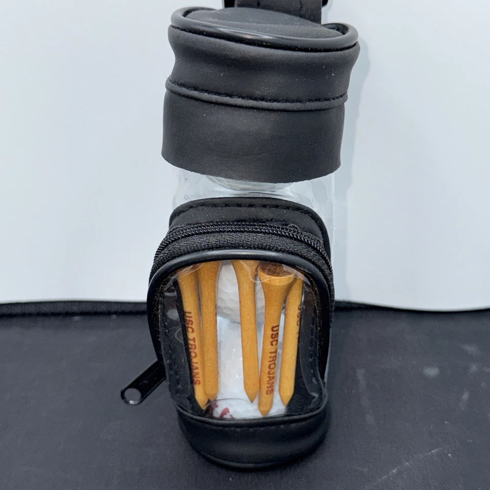 Новый USC Trojans мяч для гольфа и футболка комплект | NCAA лицензированная команда усилия прозрачный мини сумка - Изображение 1 из 4