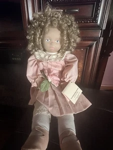 Muñecas de Pauline BJONNESS JACOBSEN Muñeca de trapo de tela vintage cara pintada años 80 - Imagen 1 de 10