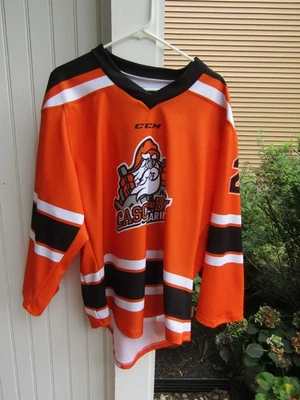 Camiseta deportiva de hockey Casco Bay pequeña CCM naranja juvenil posiblemente niñas Foto 1 de 4