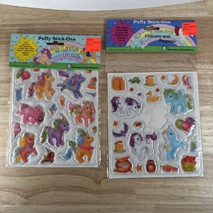 Vintage G1 MY LITTLE PONY Style 1 Puffy Sticker Sheets Bubbles Applejack - Picture 1 of 4