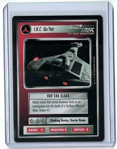 I.K.C. QU'VAT LIMITED EDITION BLACK BORDER RARE 1994 STAR TREK CCG PREMIERE CARD - Bild 1 von 2