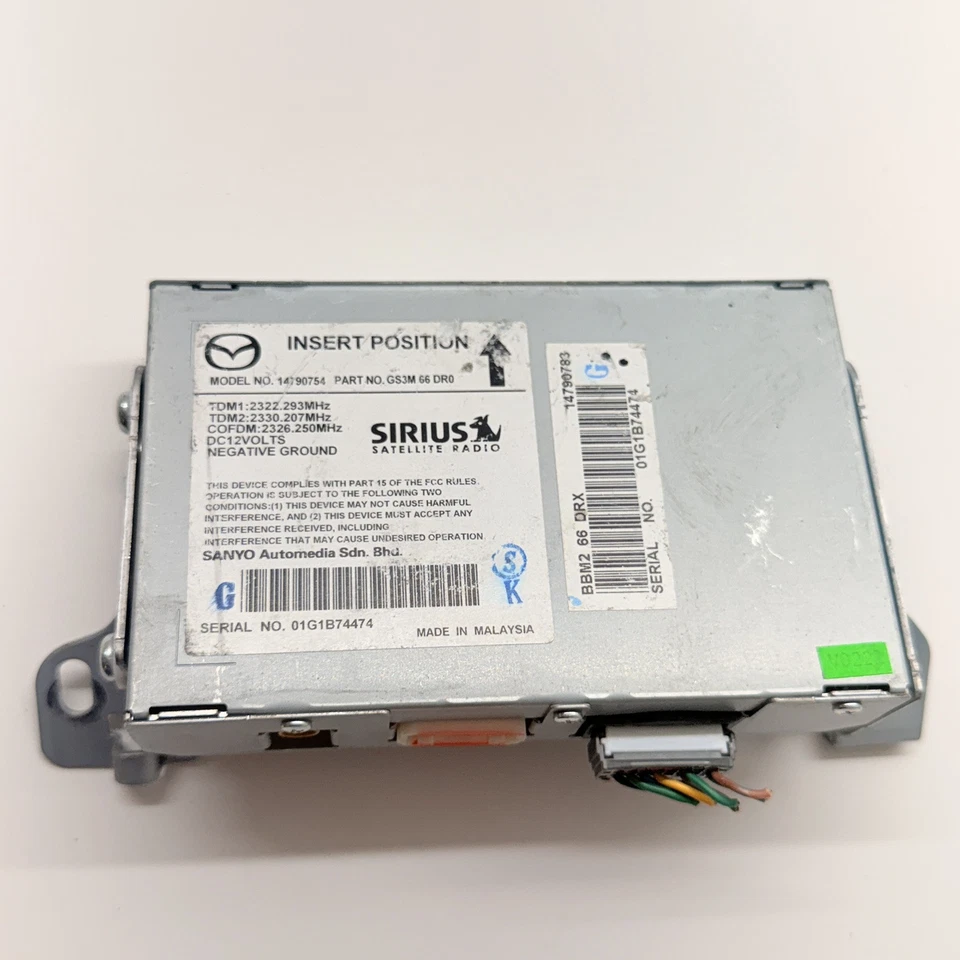 2012 MAZDA 3 Satellite Radio Receiver Module GS3M66DR0 OEM - Image 1 of 4