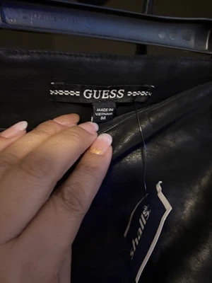 GUESS Falda Imitación Cuero Para Mujer Talla Pequeña Jengibre Especias Boho Marrón Elegante Otoño Foto 1 de 4