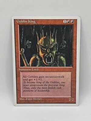 Magic The Gathering:  Goblin King 4th Edition NM/Unplayed - Image 1 of 4