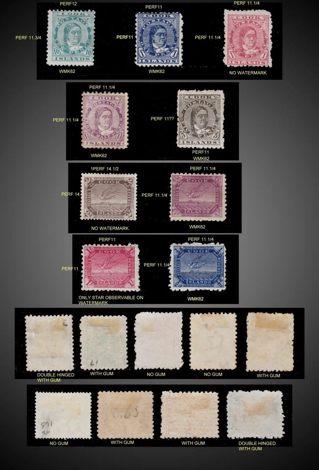 1893 -1919 COOK ISLANDS  SMALL LOT MINT DIFFERENTS YEARS INCOMPLETE ISSUES  - Image 1 of 1
