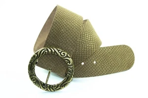 Cinturon de piel para mujer estampado de piel de serpiente Talla 85 Ancho 6cm - Imagen 1 de 3