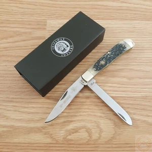 Frost Cutlery Trapper 20th Annversary Pocket Knife Stainless Blades Pick-Bone - Picture 1 of 12