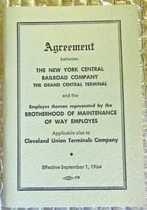 September 1964 Vereinbarung New York Central Railroad Co Grand Central Terminal - Bild 1 von 2