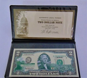 Calcomanías de sobreimpresión de billetes de dólar serie 2003 A de Honolulu, Hawai superposición de $2 NIC - Imagen 1 de 6