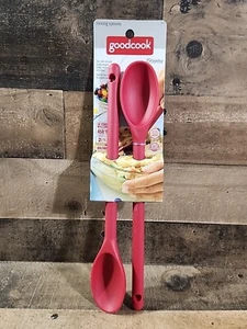 Good Cook 10117 Mixing Spoon Set, Red Plastic, 2-Pc. - Quantity 1 - Picture 1 of 4