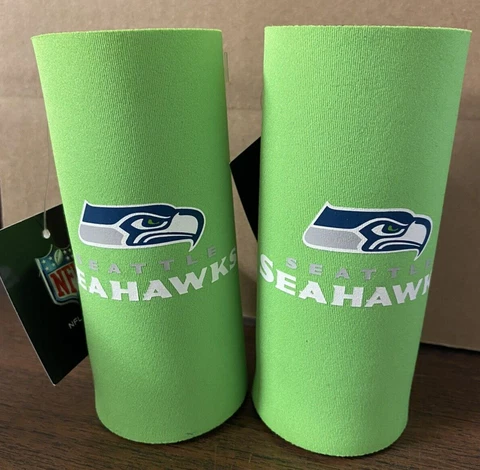 Seattle Seahawks NFL 2 pack Ultra Slim Koozie cooler hugger Cover