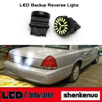3156 3157 LED Backup Reverse Light Bulbs 6000K For FORD Crown Victoria 1998-2011 - Image 1 of 4