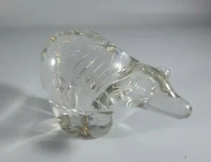 Vintage signierter Air Twist irisierender rosa EISBÄR Murano Glas Briefbeschwerer Figur - Bild 1 von 10