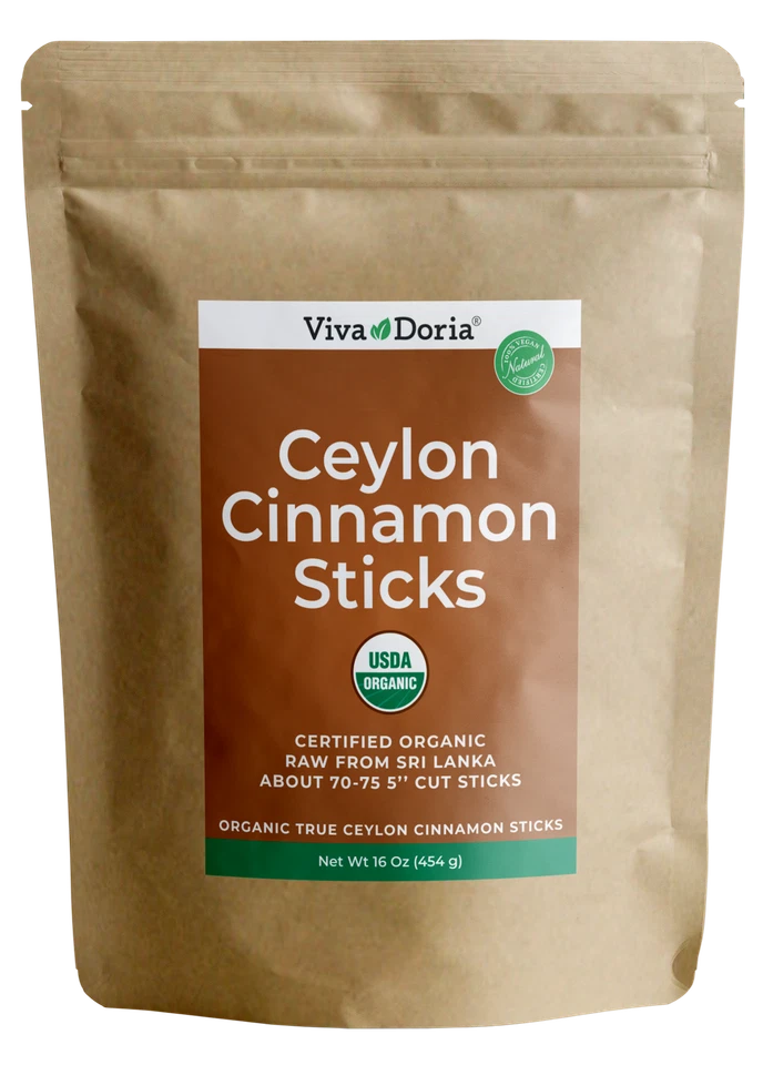 Palitos de canela de Ceilán verdaderos orgánicos certificados por Viva Doria Sri Lanka Foto 1 de 1