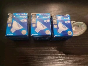 3 X GE 20W 12V GU5.3 Halogen Spot Light 36 Degree Beam Angle MR16 - Picture 1 of 2