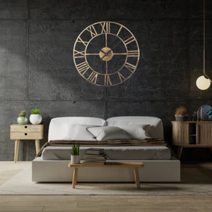 40cm Large Skeleton Wall Clock - Big Roman Numerals, Open Face, Round UK - Picture 1 of 24