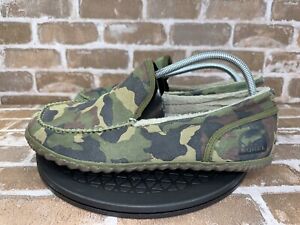 Sorel Dude Moc Camouflage Slippers Green Brown NM2349-271 Mens Size 11.5