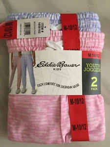 Eddie Bauer Kids , Girls, 2-Pack Youth Joggers, Medium 10/12, New with Tag - Picture 1 of 7