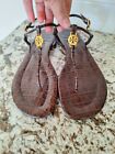Tory Burch Brown Leather Thong Sandals Size 9 M