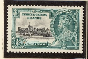 TURKS & CAICOS- STAMPS ISSUED DURING REIGN OF KING GEORGE VI IN PLASTIC MOUNTS - Picture 1 of 24