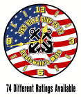 USS VELLA GULF CG 72 Rating 11" Wall Clock U S Flag U S Navy Military CL1