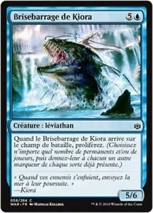 MTG Magic WAR - (x4) Kiora's Dambreaker/Brisebarrage de Kiora, French/VF - Picture 1 of 1