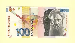 SLOVENIA SLOWENIEN 100 TOLARJEV 2003 P-28 VF++ COMMEMORATIVE ISSUE 2004 - Picture 1 of 2